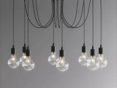 Wire Jungle Pendant Lights 3D model