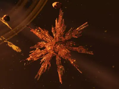 Sci-Fi Outer Space Base Center 3D model