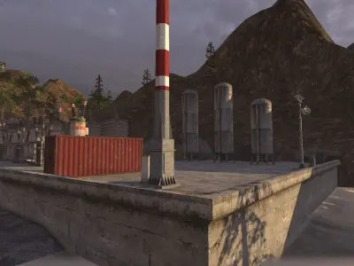 Hydro-Power-Station - Unity3D Low-poly 3D model