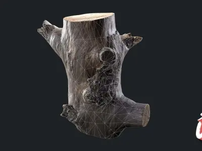 Silver Logs Pack  01- Stonelake3D Low-poly 3D model