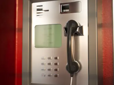 English phone booth 3D model