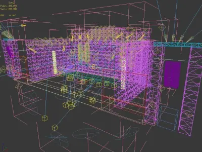 Stage party concert fashion catwalk T station  55 3D model