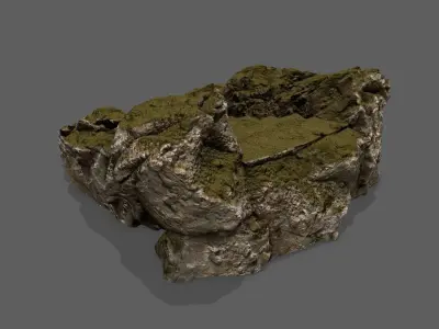 Stairs stone staircase Low-poly 3D model