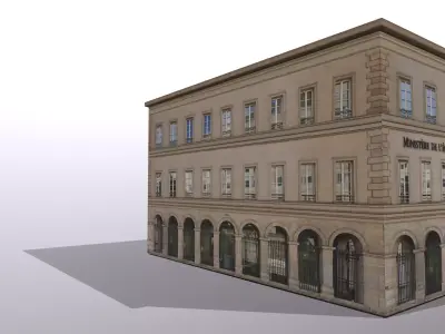 roman building french building vintage building meusuem Free 3D model