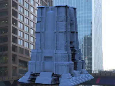 Big Skyscraper stylized 3D model