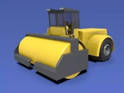 Road roller vehicle 3D model