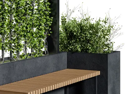 Bench set 02 3D model