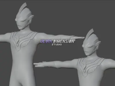 Ultraman Trigger Truth and Evil Trigger - 3D Model 3D model