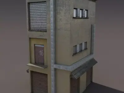 Apartment House 90 Low-poly 3D model