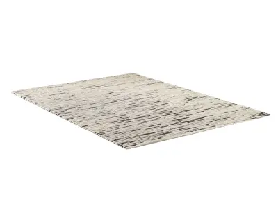 MORSE WOOL RUG Ivory Charcoal 3D model