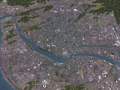Fuzhou - 3D City Model Low-poly 3D model