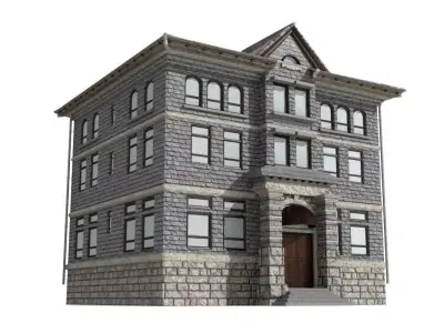 Mansion Building Low-poly 3D model