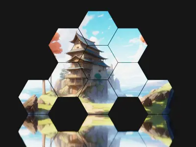 HEXAGONAL LED PANEL Free low-poly 3D model