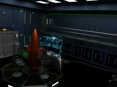 Sci-fi cockpit 3D model