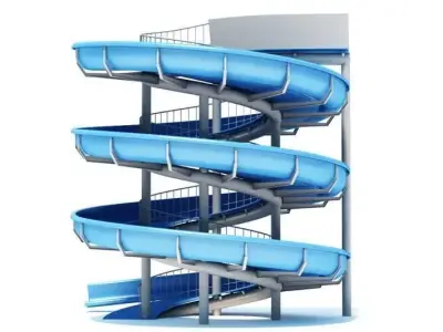 Water Slide Outdoor 3D model