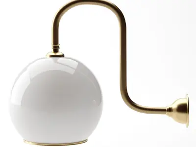 light03 wall lamp with glass ball 3D model