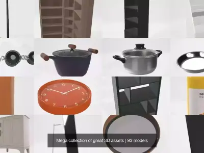 Mega collection of great 3D assets 3D Model Pack