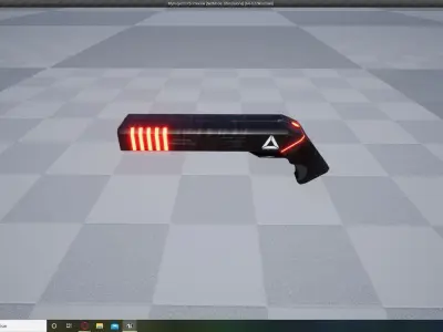 Sci-fi Shotgun Weapon 3d Model Low-poly 3D model