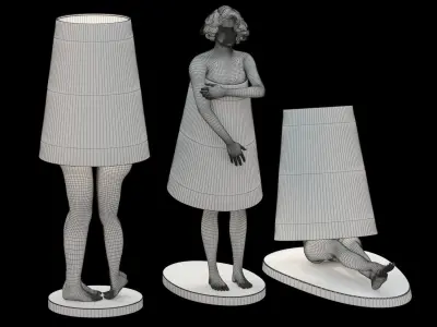 Statue Lampshade 3D model