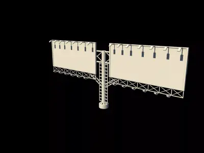 outdoor advertising billboard 03 3D model