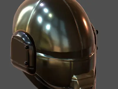 Gas mask helmet 3d model scifi Low-poly  Low-poly 3D model 234