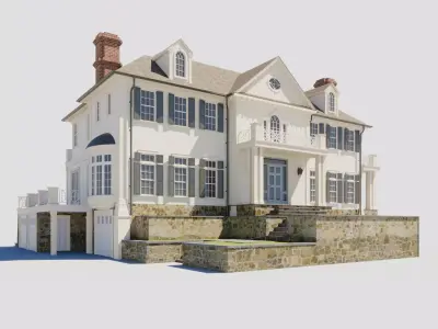 Build004 house Low-poly 3D model