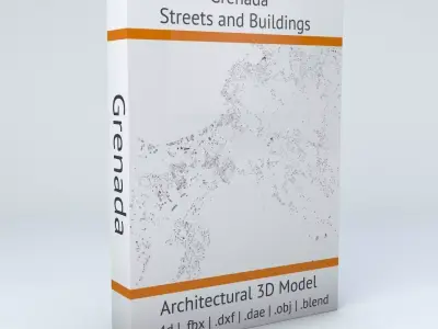 Grenada Streets and Buildings 3D model