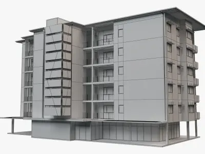 Apartment Building 18 3D model