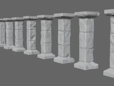 Dungeon assets pack 3D model