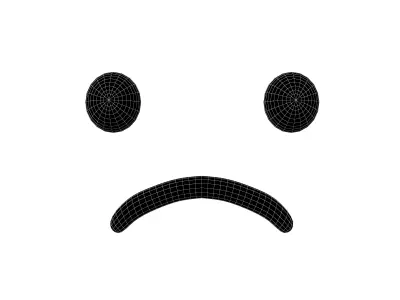 Sad Emoji v1 001 Low-poly 3D model