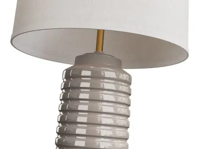  Uttermost Yana  Ribbed Cylinder Lamp Low-poly 3D model