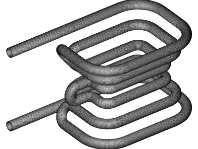 Antique Copper Heating Coil 3D model