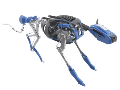 mechanical dog Low-poly 3D model purchase