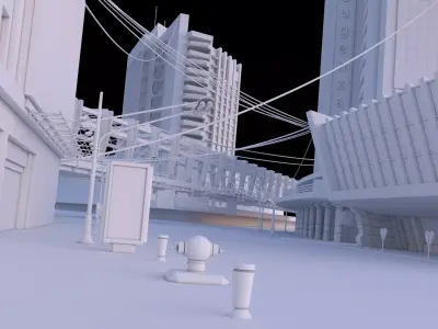 City buildings set 3D model