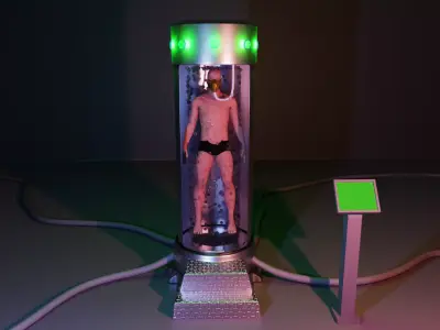 Cloning Chamber 3 Low-poly 3D model