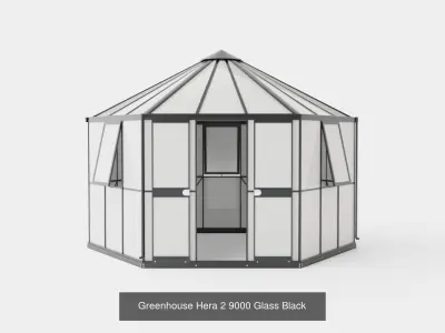 Collection of Greenhouse Hera 2 9000 Glass - 3 Models 3D Model Pack