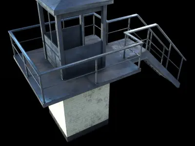 Prison Tower Low-poly 3D model