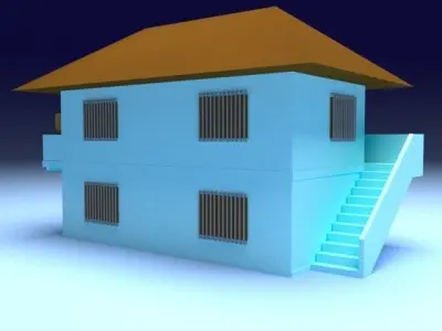 Mini basic house  Free low-poly 3D model
