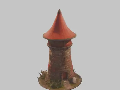 Medieval Fantasy Stylized Tower Low-poly 3D model