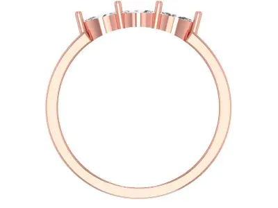 Solitaire Women Light Weight marquise stone Band Ring 3D print model