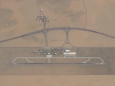 Najran - Domestic Airport - EAM Low-poly 3D model