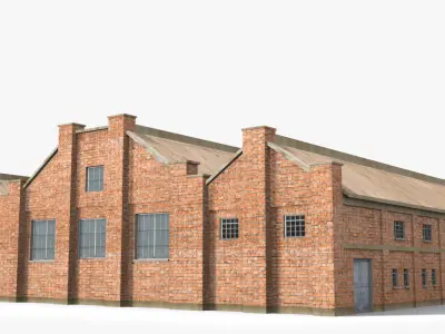 Factory x11 Low-poly 3D model