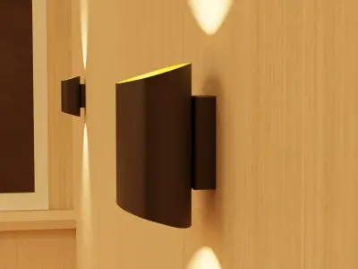 Moody wall light 3D model