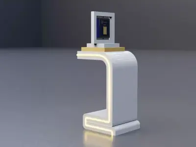Jewellery Single Display Stand Low-poly 3D model