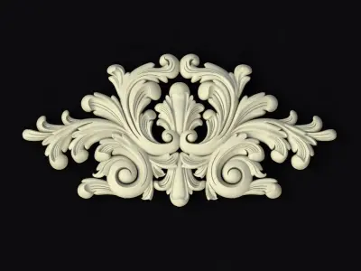 Central decor ornament for furniture 3D model 1122