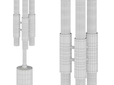 waterfall table lamp by luxdeco 3D model