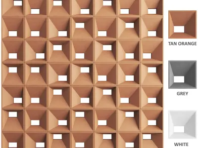 Alcazar tile blue print ceramics 3D model