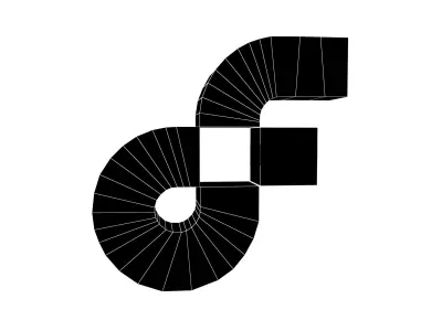 Flow Coin v1 002 Low-poly 3D model