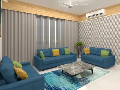 Modern Living Room 3D model