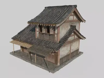 Asian Ancient Architecture Store 3D model